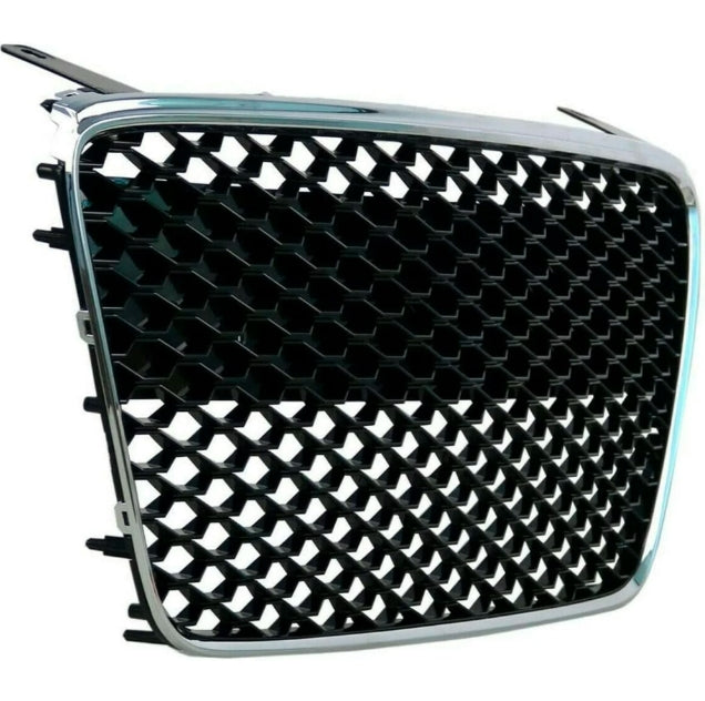 Fit for 2007-2012 R8 GT 42 Gen1,MK1 V8 V10 Car Kühlergrill Main Upper Grille Insert High-gloss Blacked Out/Chrome Trim Euro Hex Style