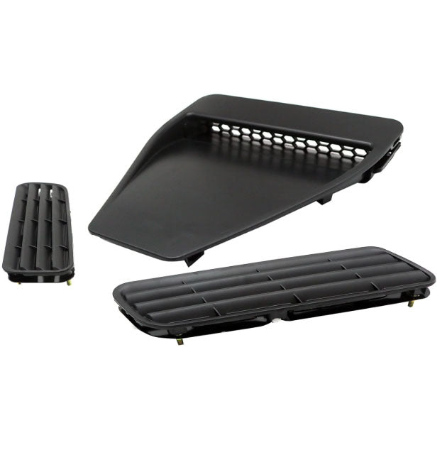 Fit for 08-17 Lancer Evolution EVO X CZ4A CJ,CY,CF Hood Bonnet Vents Ducts Honeycomb Insert Matte Black Finish
