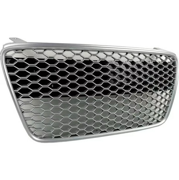 Fit for 2007-2012 R8 GT 42 Gen1,MK1 Car Kühlergrill Main Upper Grille Insert Gunmetal/Matte Silver Euro Hex Style