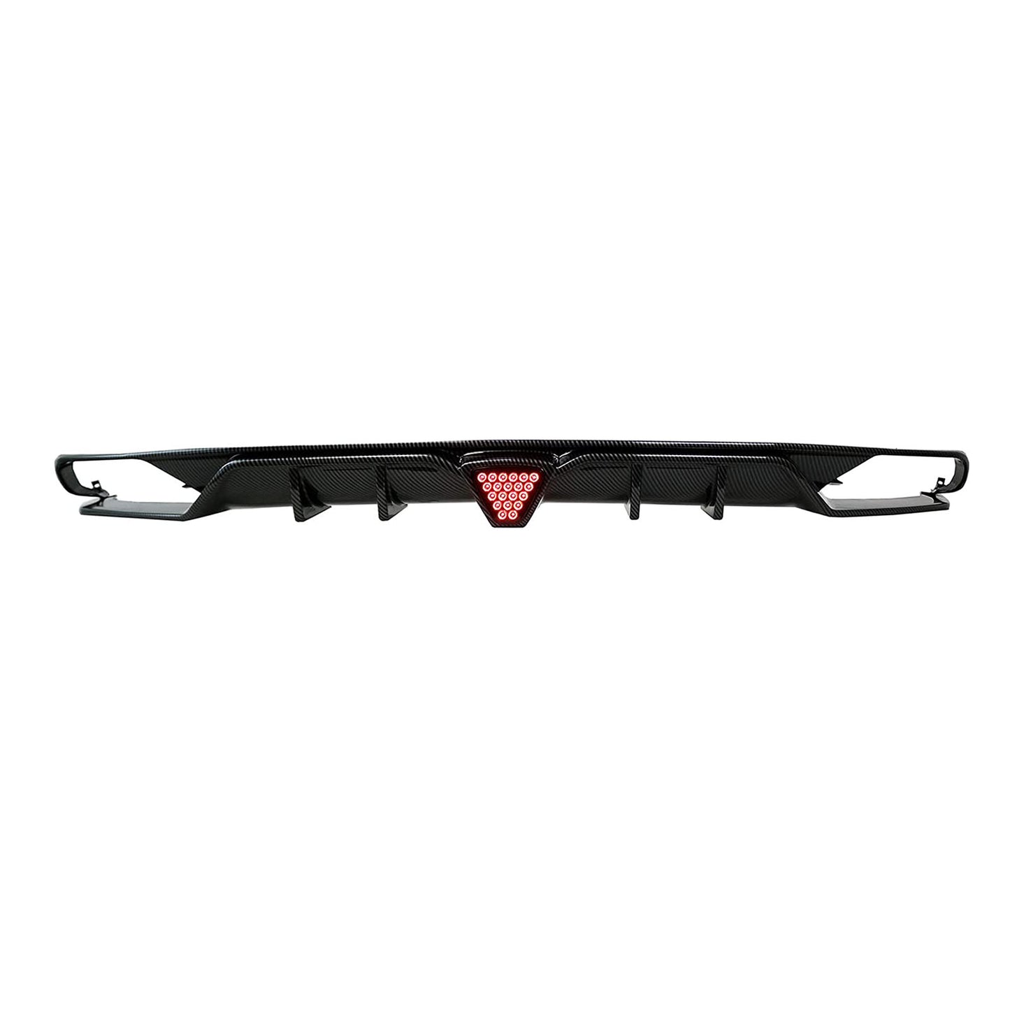 Fit for 18-21 Accord X CV1 CV2 Sedan(Sport&Touring),22 Hybrid Rear Deep Fin LED Brake Diffuser,High-gloss Blacked Out,T10 V2(Upgraded Harness Kit Included)
