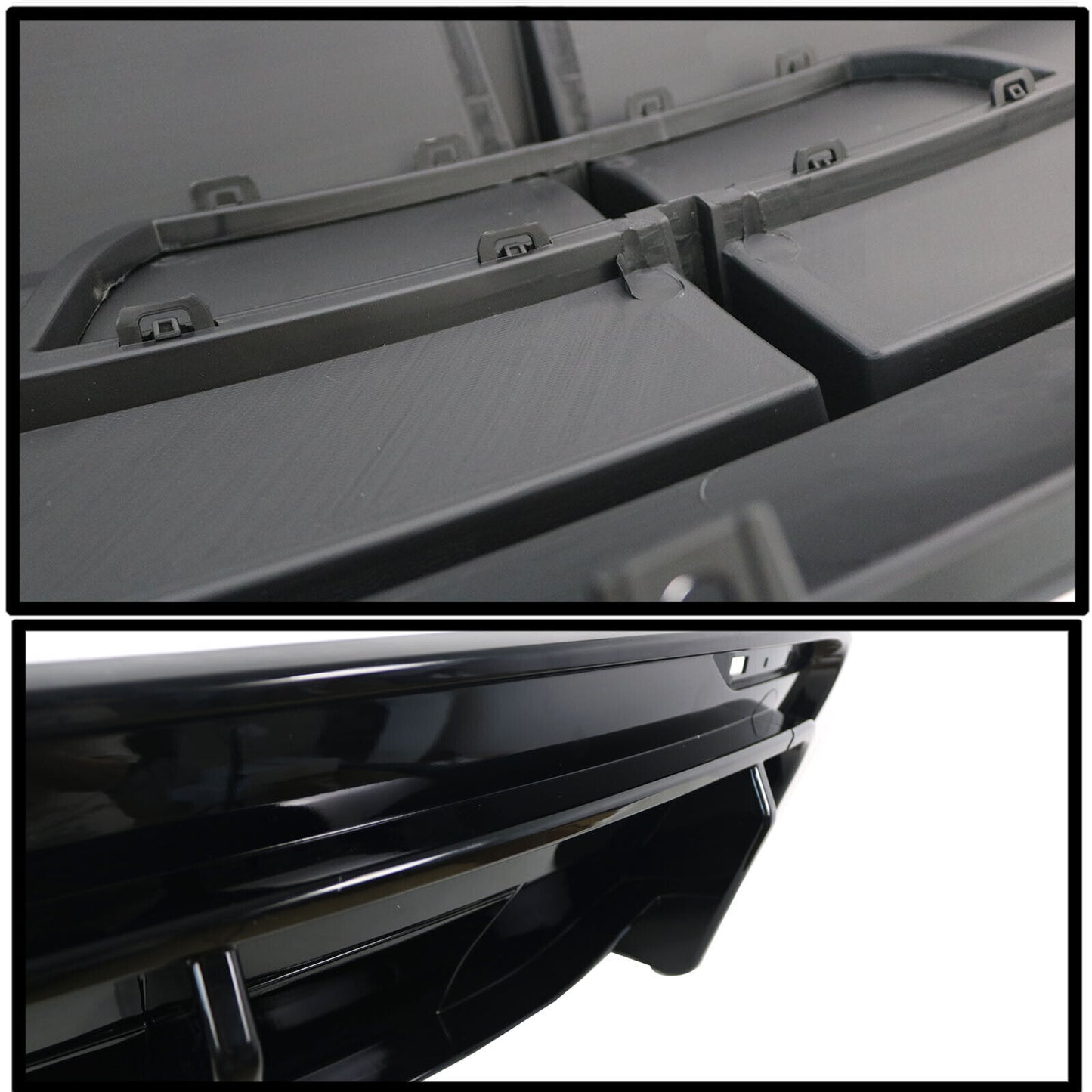 Fit for 20-22 Model Y Electric,SUV Rear Deep Fin Diffuser Gloss Blacked-Out Tow Hitch Opening