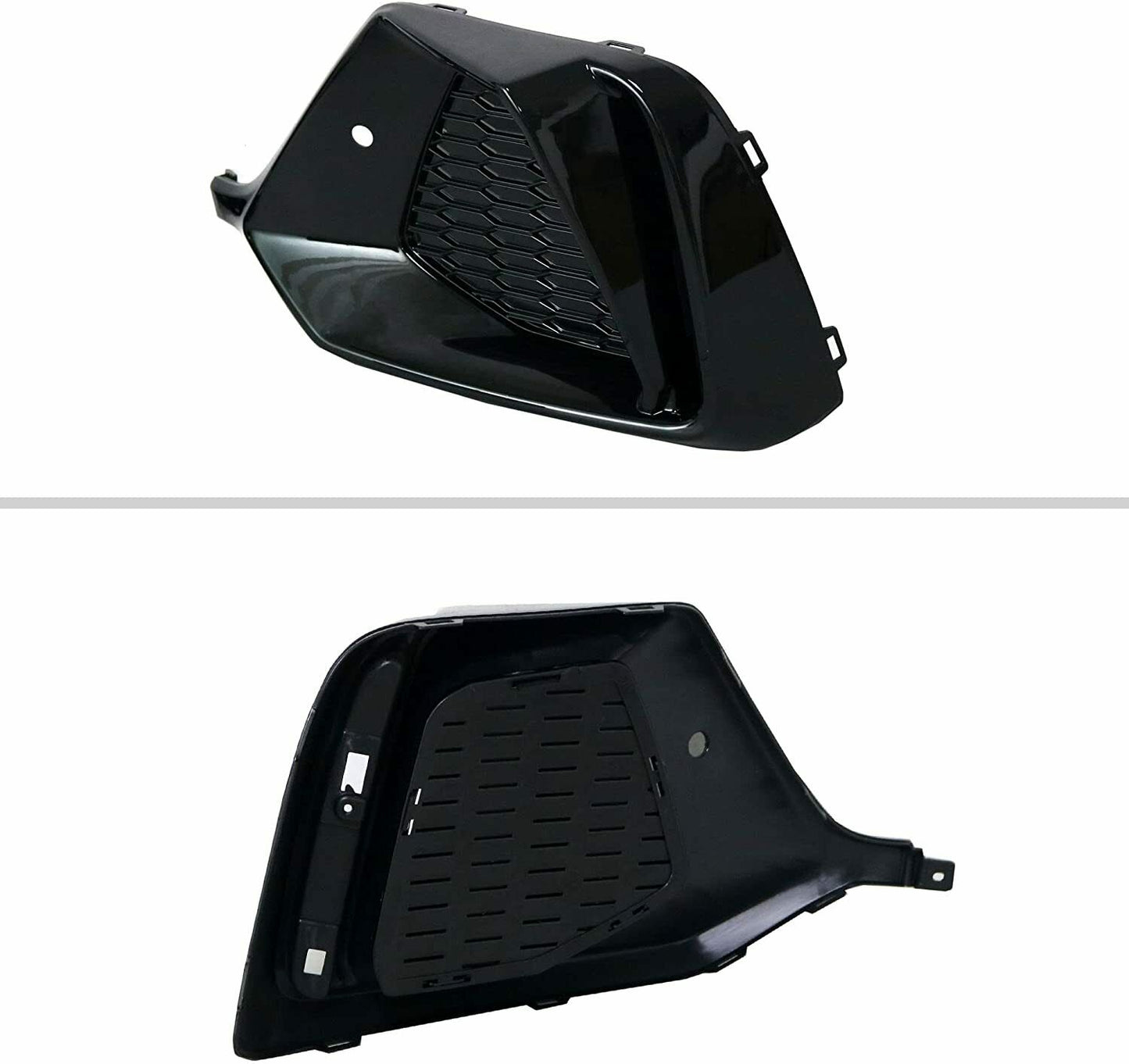 Fit for 17-20 Civic Hatchback FK7 Rear Bumper Honeycomb Fog Garnish Gloss Blackout