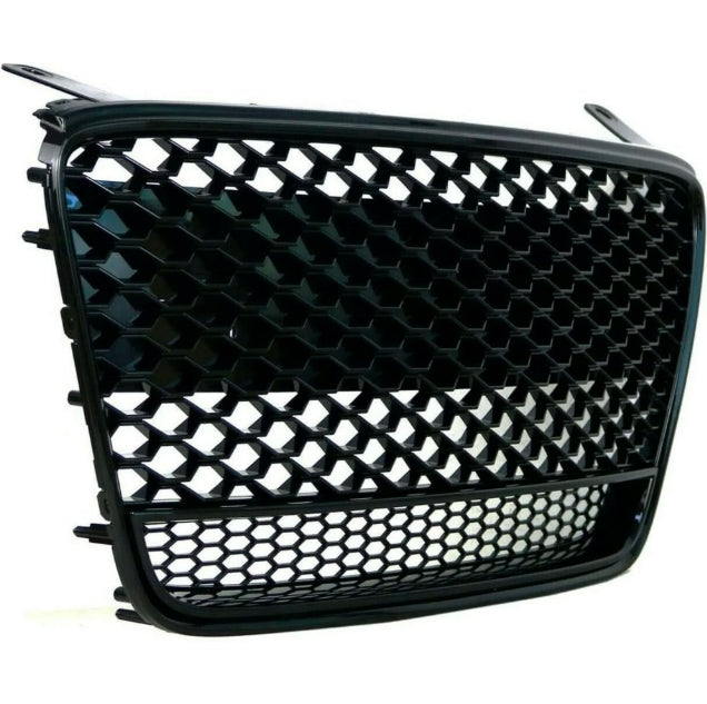 Fit for 2007-2012 R8 Gen1,MK1, V8 V10 Car Grill Grille Insert w/Lower Small Hex Gloss Blacked-out Euro Hex Style