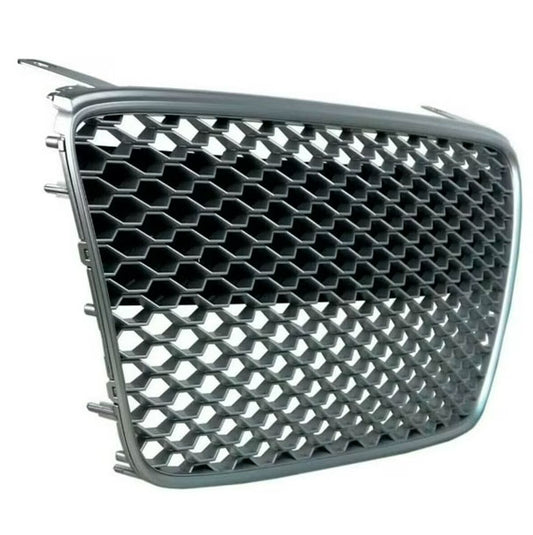 Fit for 2007-2012 R8 GT 42 Gen1,MK1 Car Kühlergrill Main Upper Grille Insert Gunmetal/Matte Silver Euro Hex Style