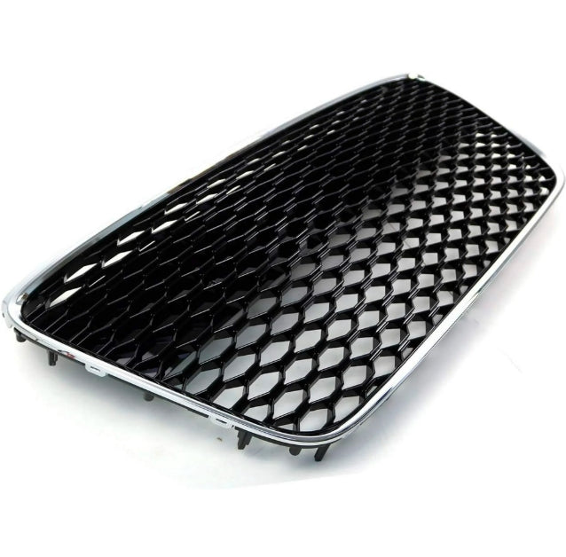 Fit for 2007-2012 R8 GT 42 Gen1,MK1 V8 V10 Car Kühlergrill Main Upper Grille Insert High-gloss Blacked Out/Chrome Trim Euro Hex Style