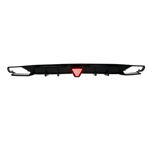 ECPAUTOTEILE Fit for 18-21 Accord X Sedan,22 Hybrid LED Brake Diffuser Gloss Blackout[T10 V2]