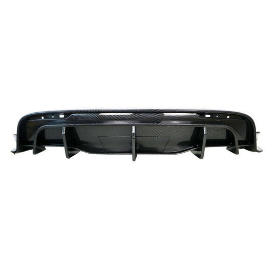 Fit for 20-22 Model Y Electric,SUV Rear Deep Fin Diffuser Carbon Fiber Look Tow Hitch Opening