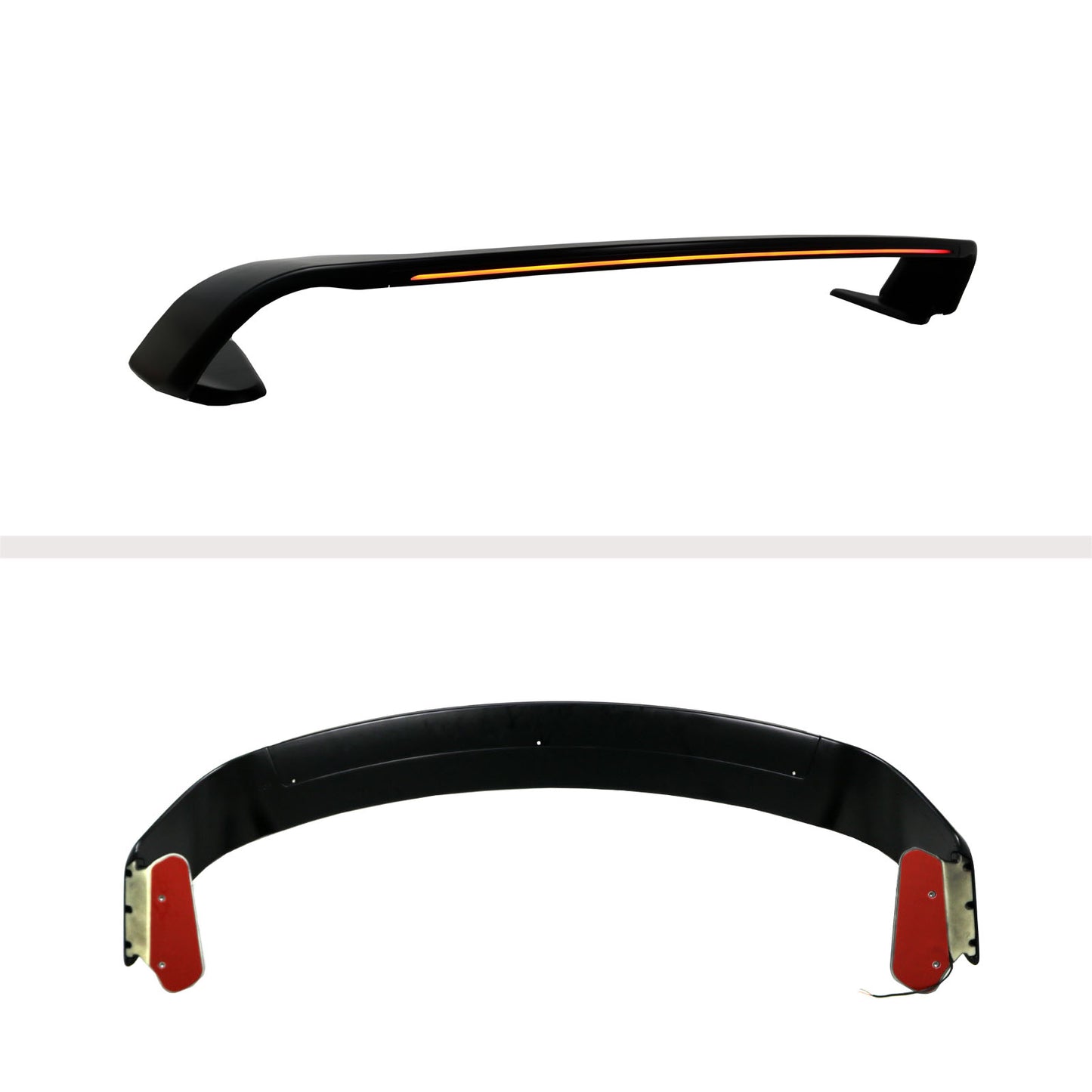 Fit for 08-17 Lancer EVO X CZ4A Rear Trunk Wing Spoiler Matte Black[Red LED Brake!]