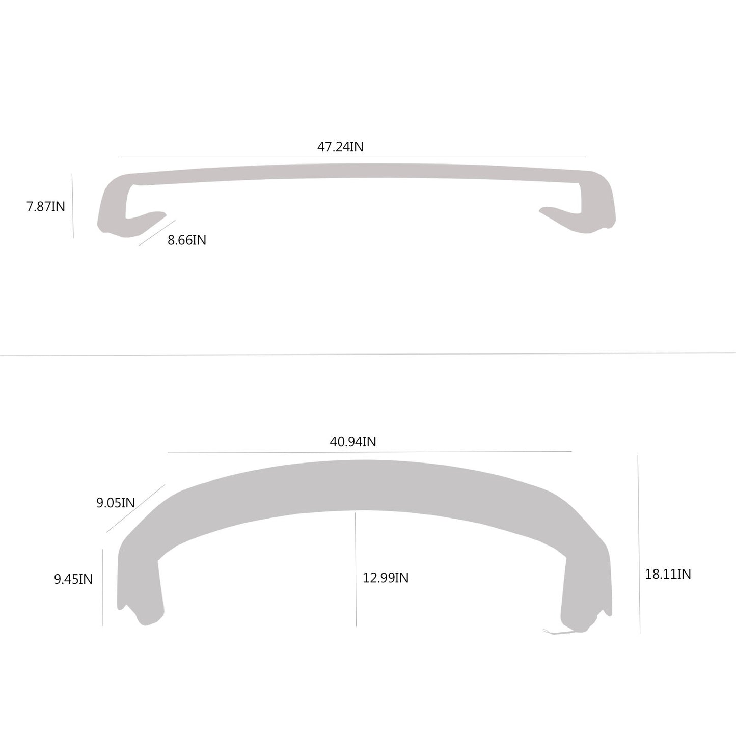Fit for 08-17 Lancer EVO X CZ4A Rear Trunk Wing Spoiler Matte Black[Red LED Brake!]